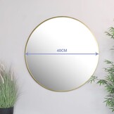 Gouden Wandspiegel Badkamer 50cm - Moderne Uitstraling