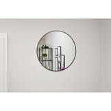 Designspiegel Rond 50cm - Zwart Metalen Rand - Scandinavische Stijl