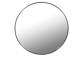 Designspiegel Rond 50cm - Zwart Metalen Rand - Scandinavische Stijl