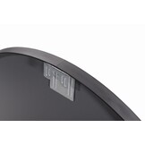 Industriële Ronde Spiegel - Zwart Metaal 50cm - Moderne Uitstraling