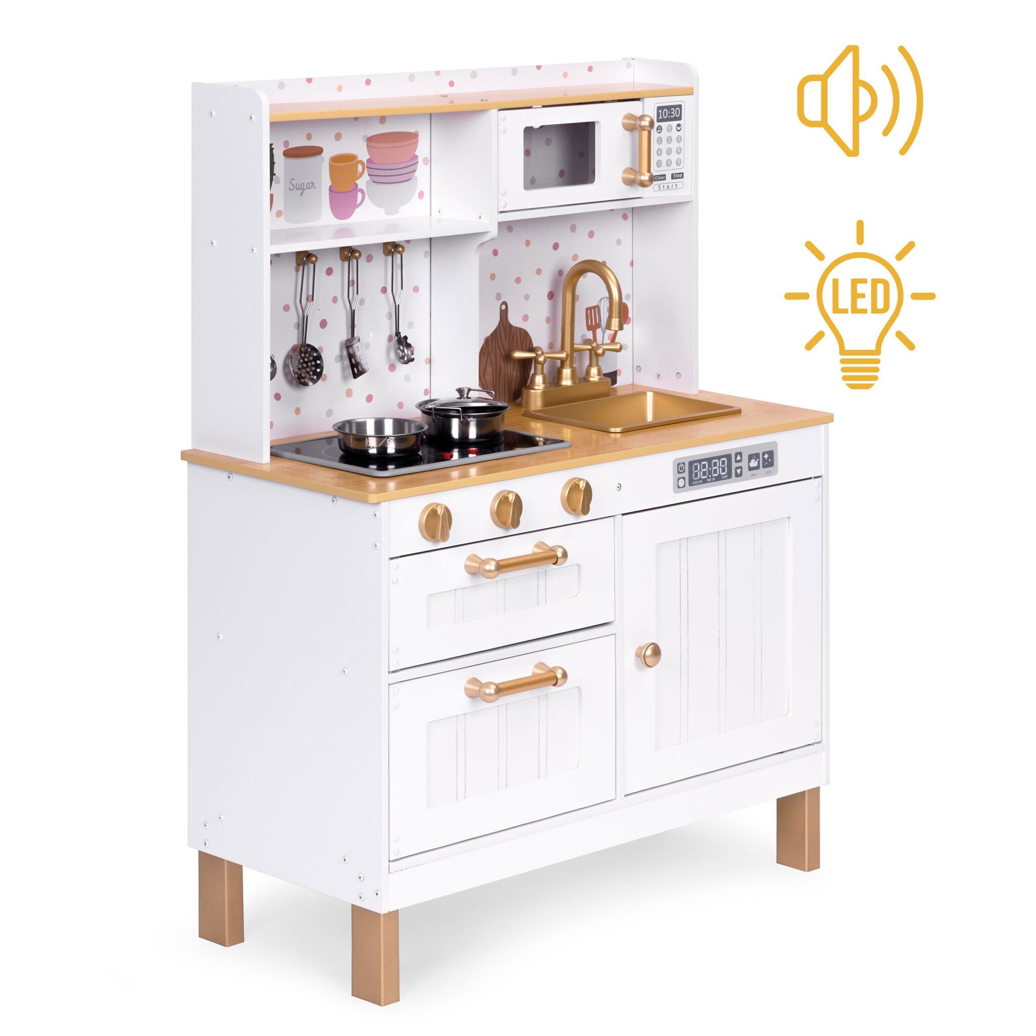 Luxe Speelkeuken voor Kinderen - Complete Set met 7 Accessoires en Geluidseffecten