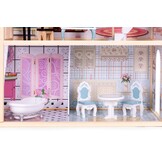 Educatief Houten Poppenhuis - Compleet met Meubels - Ontwikkelingsgericht Spelen