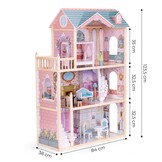 Klassiek Poppenhuis van Hout - Traditioneel Ontwerp - Inclusief Meubelpakket