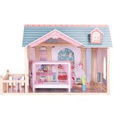 Klassiek Poppenhuis van Hout - Traditioneel Ontwerp - Inclusief Meubelpakket
