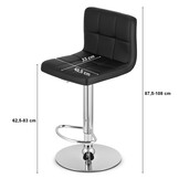 Luxe Draaibare Barkrukken - Verstelbaar - Matzwart Design - 2 Stuks