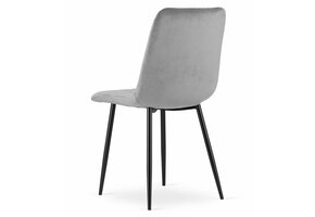 Ergonomische Eetkamerstoelen - Set van 4 - Comfortabel Fluweel Lichtgrijs