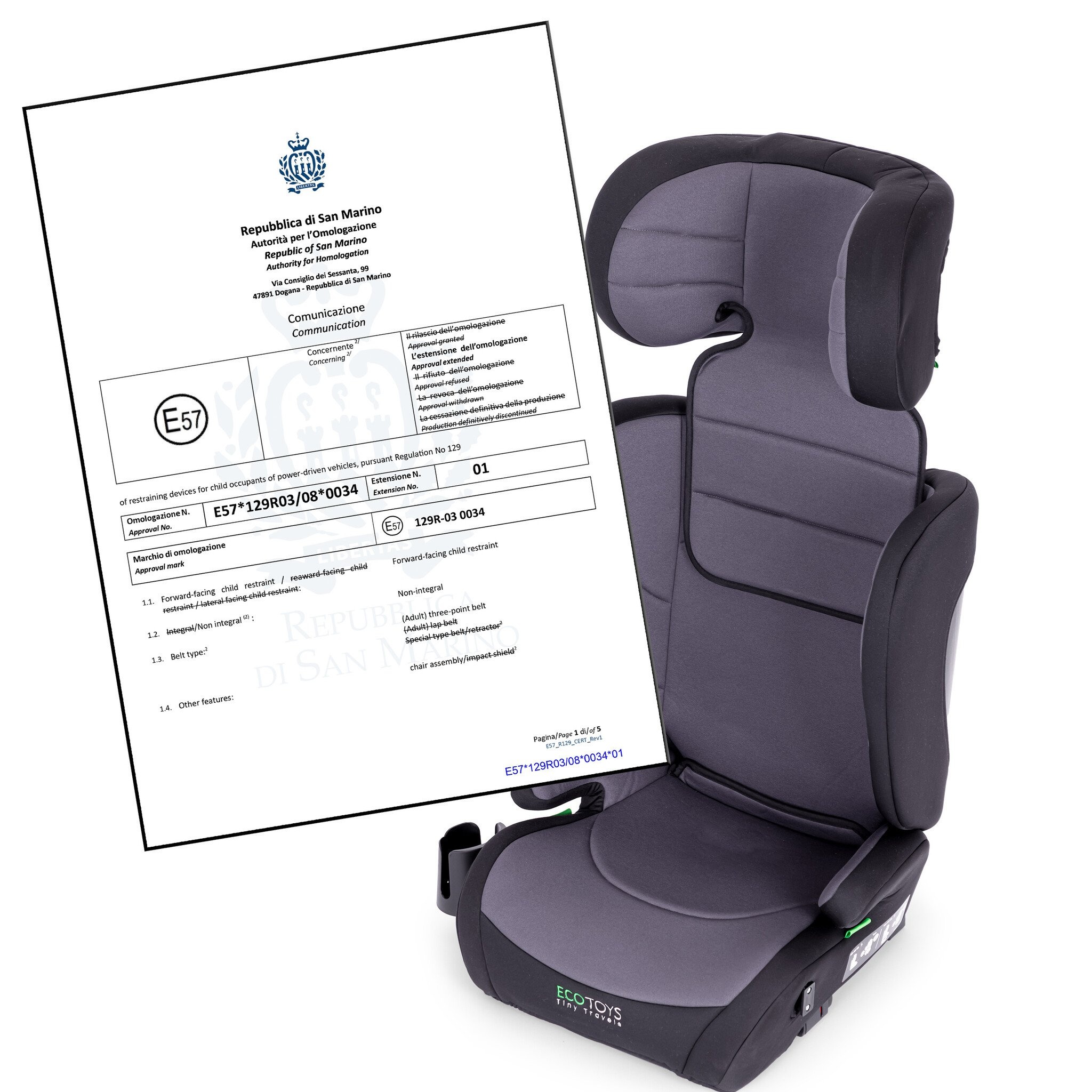 Duurzame Autostoel - Groeit Mee van 100-150 cm - ISOFIX