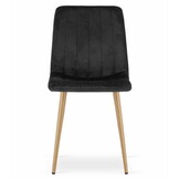 Luxe Fluwelen Design Eetkamerstoelen - Set van 2 - Zwart