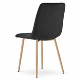 Betaalbare Design Eetkamerstoelen Set - Fluweel Zwart - 2 Stuks