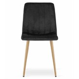 Betaalbare Design Eetkamerstoelen Set - Fluweel Zwart - 2 Stuks