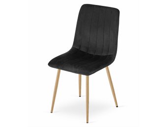 Compacte Fluwelen Eetkamerstoelen - Ruimtebesparend - 2 Stuks Zwart