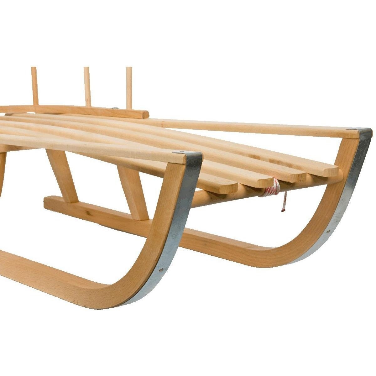 Robuuste Houten Slee 88 cm - Inclusief Touw en Rugleuning - Belastbaar tot 50kg