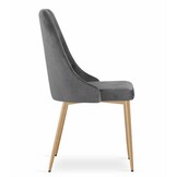 Complete Eetkamer Stoelen Set - 4x Velvet Stoelen Donkergrijs Modern