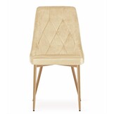 Compacte Fluwelen Stoelen Set - Ideaal voor Kleine Ruimtes - Beige