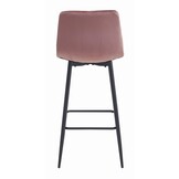 Ergonomische Keuken Barkrukken - Set 3x Donkerroze - Belastbaar tot 120kg