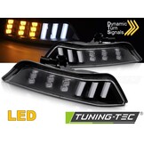 Koplampen Set geschikt voor Ford Mustang | LED Verlichting | Zwart | 2015-2017 | Inclusief Dynamische Knipperlichten