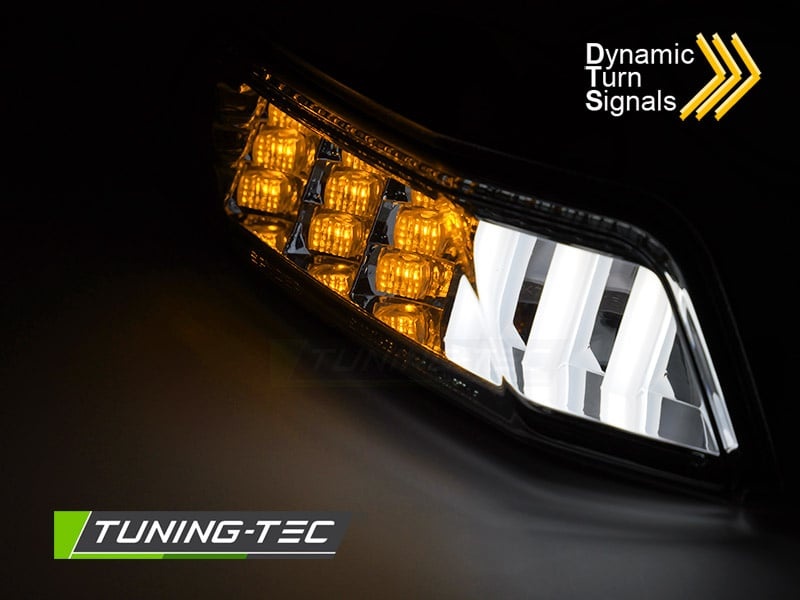 Dynamische LED Koplampen geschikt voor Ford Mustang | Chrome 2015-2017 | Tuning Upgrade