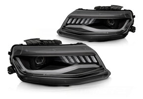 Luxe Zwarte Xenon Koplampen Set Chevrolet Camaro 2016-2018 met Dynamische LED