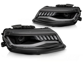 Luxe Zwarte Xenon Koplampen Set Chevrolet Camaro 2016-2018 met Dynamische LED