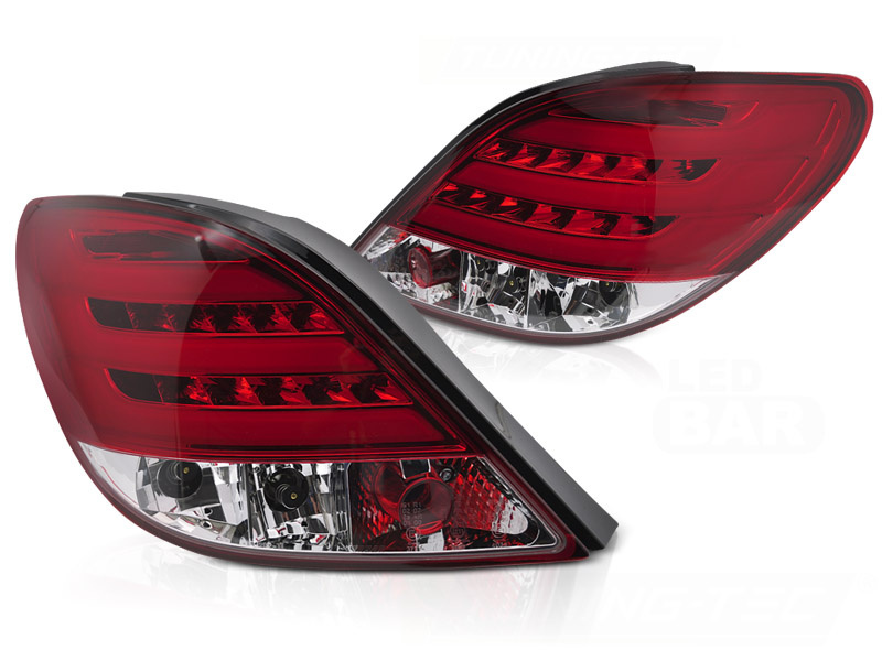 LED Upgrade Achterlichten geschikt voor Peugeot 207 (2006-2009) - E-keur - Rood/Wit Design
