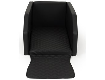 Premium Veiligheidsbench Auto - Zwart Eco-leer - 55x100cm - Met Gordelsysteem