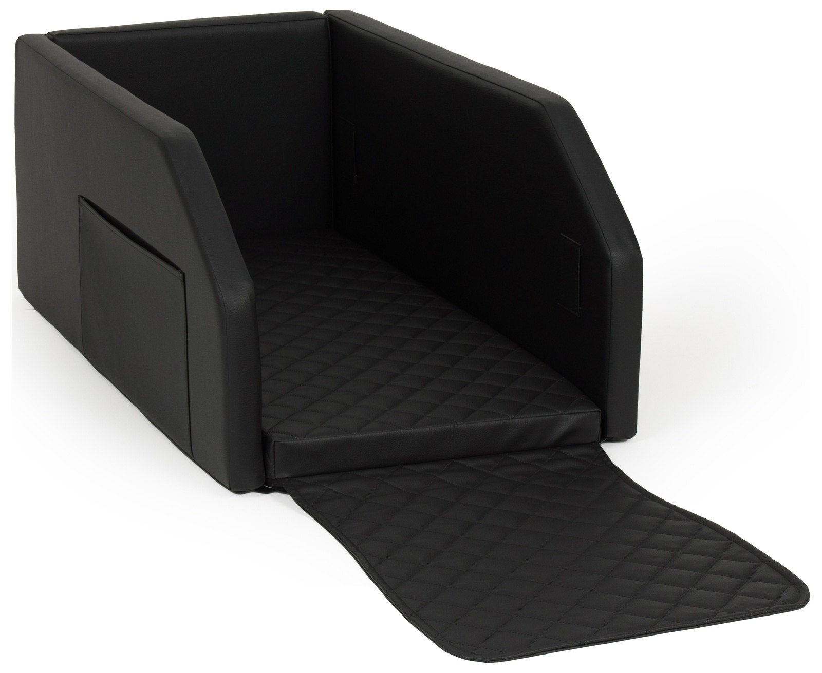 Premium Veiligheidsbench Auto - Zwart Eco-leer - 55x100cm - Met Gordelsysteem
