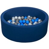 Premium Jersey Ballenbak - Extra Zacht - 150 Ballen - Marineblauw/Parel