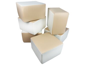 Professionele Speelblokken Set - 6 Gekleurde Schuimblokken voor Kinderopvang - 40x40x25 cm