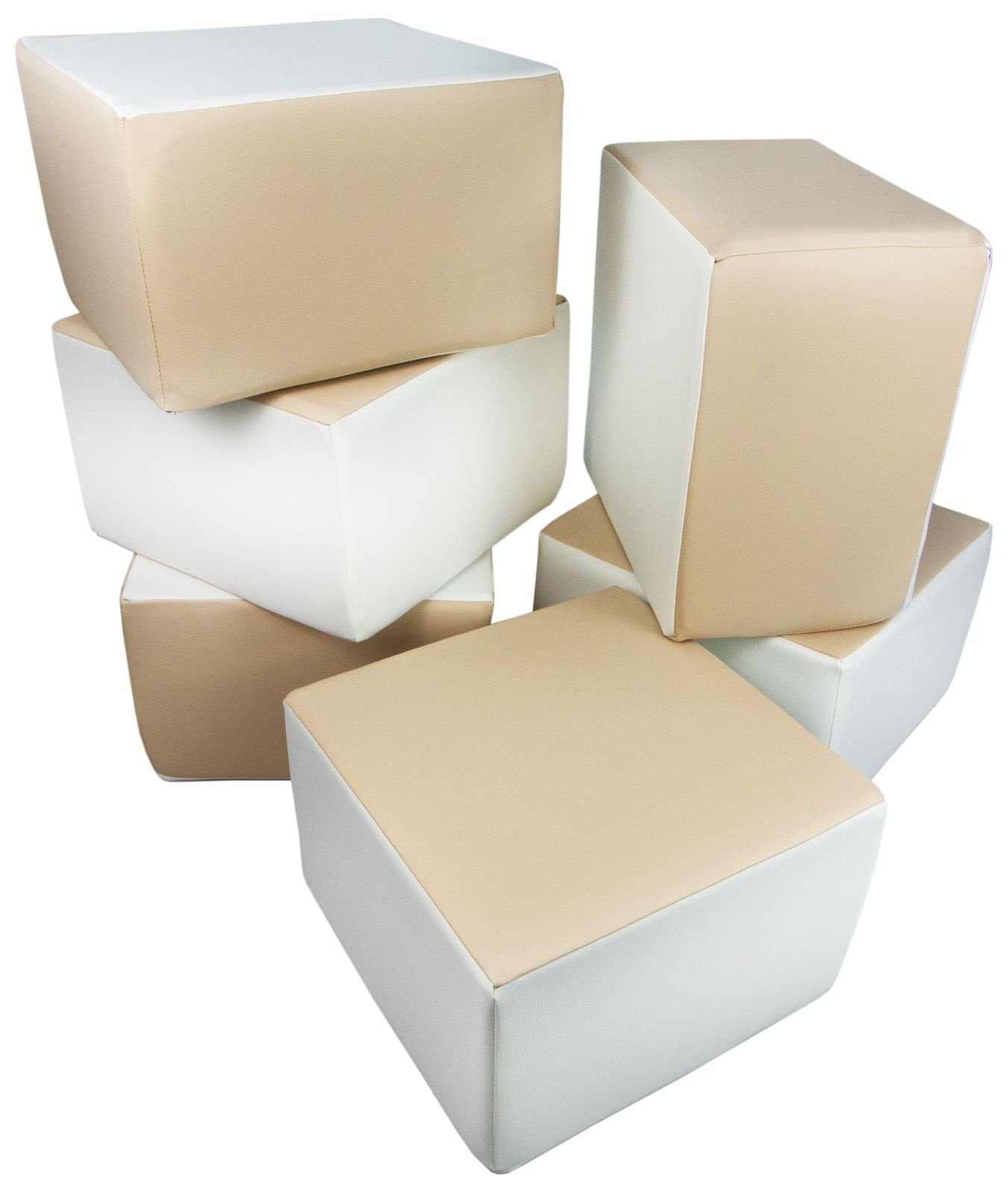 Educatieve Schuimblokken - Set 6 Gekleurde Speelkussens - Kleuterschool en BSO - 40x40x25 cm