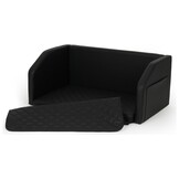 Premium 3-in-1 Hondenbench Zwart - Luxe Design - 90x55 cm