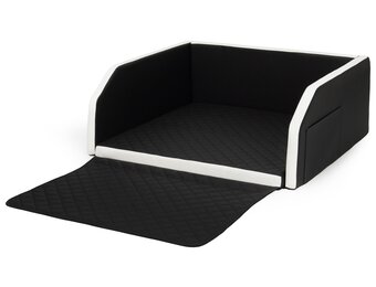 Grote Hondenbench Auto - Wasbaar Eco-leer - 100x90 cm - Inclusief Matras