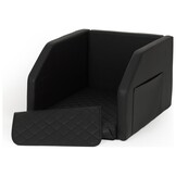 Luxe Comfort Hondenbench met Schokdemping - 55x70cm - Zwart Eco-leer