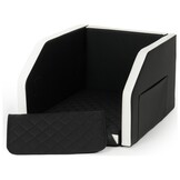 Design Hondenbench Comfort Plus - Stijlvol Zwart-Wit - Eco-Leer - 55x70cm