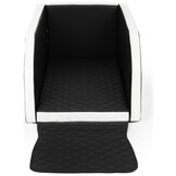 Veilige Auto Hondenbench Premium - Eco-Leder met Veiligheidsriem - 55x100cm