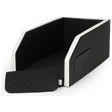 Veilige Auto Hondenbench Premium - Eco-Leder met Veiligheidsriem - 55x100cm