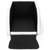 Luxe Comfort Hondenbench - Premium Eco-Leder - 55x100cm - Zwart/Wit