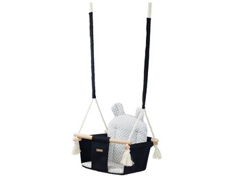 Natuurlijke Babyschommel - Duurzaam Hout - Biologisch Katoen - Tot 20kg