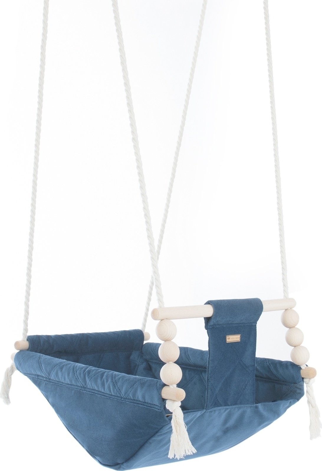 Verstelbare Baby Schommelstoel met Veiligheidsriem - Marineblauw - Voor Binnen en Buiten