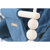 Duurzame Baby Hangmat - Natuurlijk Hout en Katoenen Touwen - Marineblauw