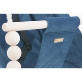 Duurzame Baby Hangmat - Natuurlijk Hout en Katoenen Touwen - Marineblauw