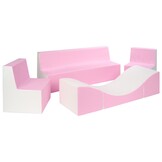 Complete Kinderkamer Zithoek - Eco-leer Meubelset 4-delig
