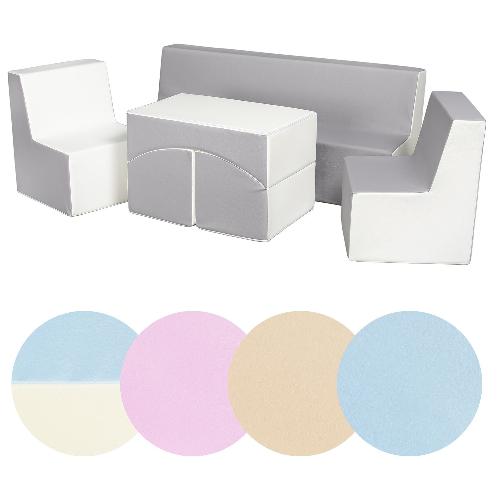 Complete Kinderspeelhoek - Luxe 4-delige Set in Zachte Pasteltinten