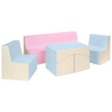 Complete Kinderkamer Zitcombinatie - Duurzaam Eco-leer - 4 Meubels