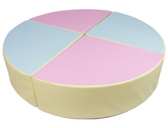 Zachte Speelblokken Kinderkamer - Veilige Schuimblokken Set - 4 Pastelkleuren - 60x60 cm