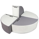 Zachte Speelblokken Kinderkamer - Veilige Schuimblokken Set - 4 Pastelkleuren - 60x60 cm
