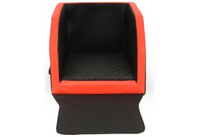 Reishondenbench Deluxe - Veilig op Vakantie - 55x70 cm Zwart/Rood