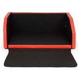 Hondenmand Auto XL - Veilig Reizen - 100x70 - Zwart/Rood