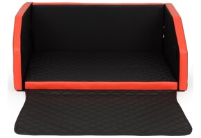 Hondenmand Auto XL - Veilig Reizen - 100x70 - Zwart/Rood