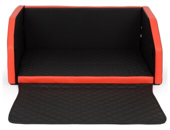 Hondenmand Auto XL - Veilig Reizen - 100x70 - Zwart/Rood