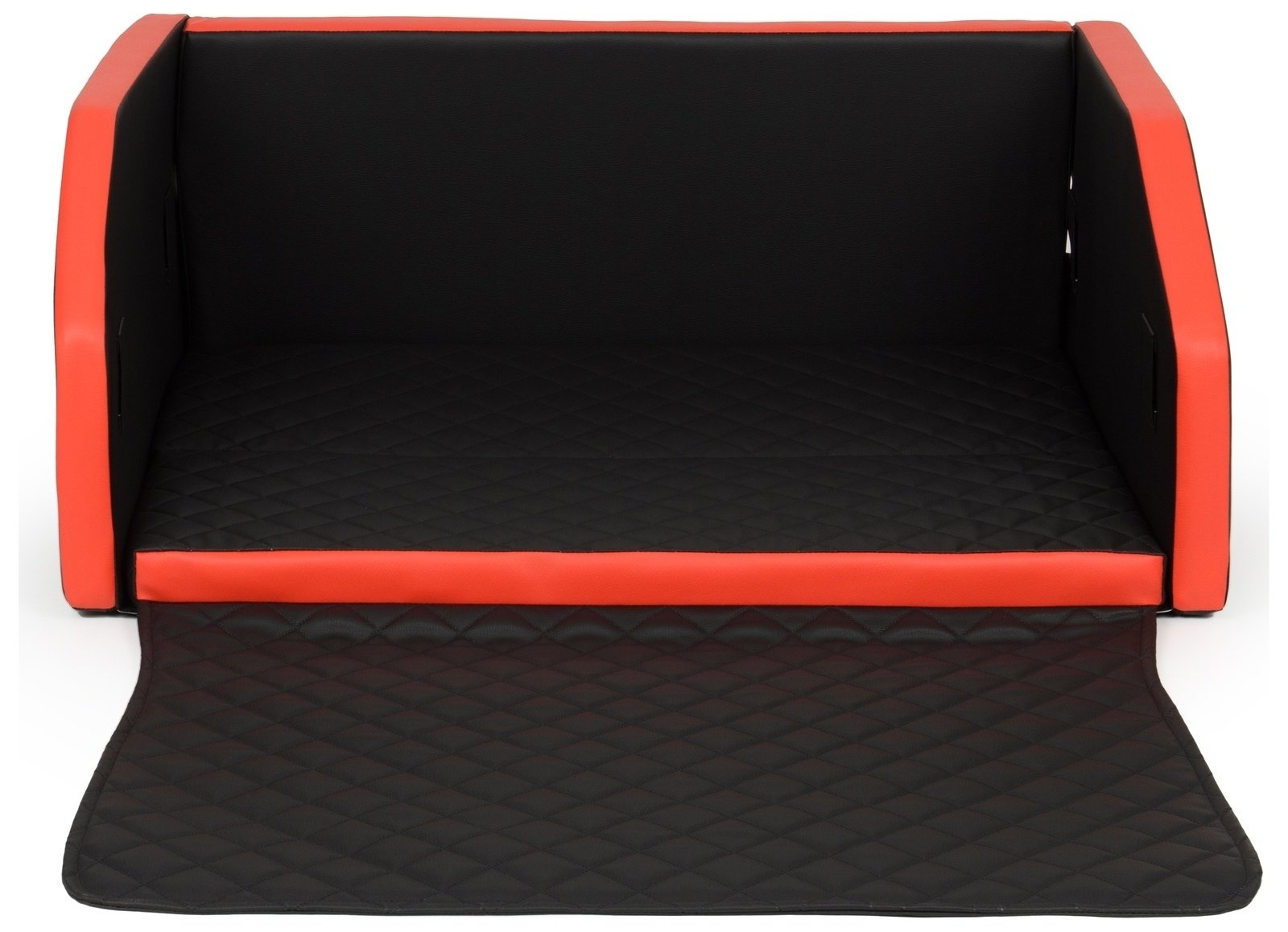 Hondenmand Auto XL - Veilig Reizen - 100x70 - Zwart/Rood
